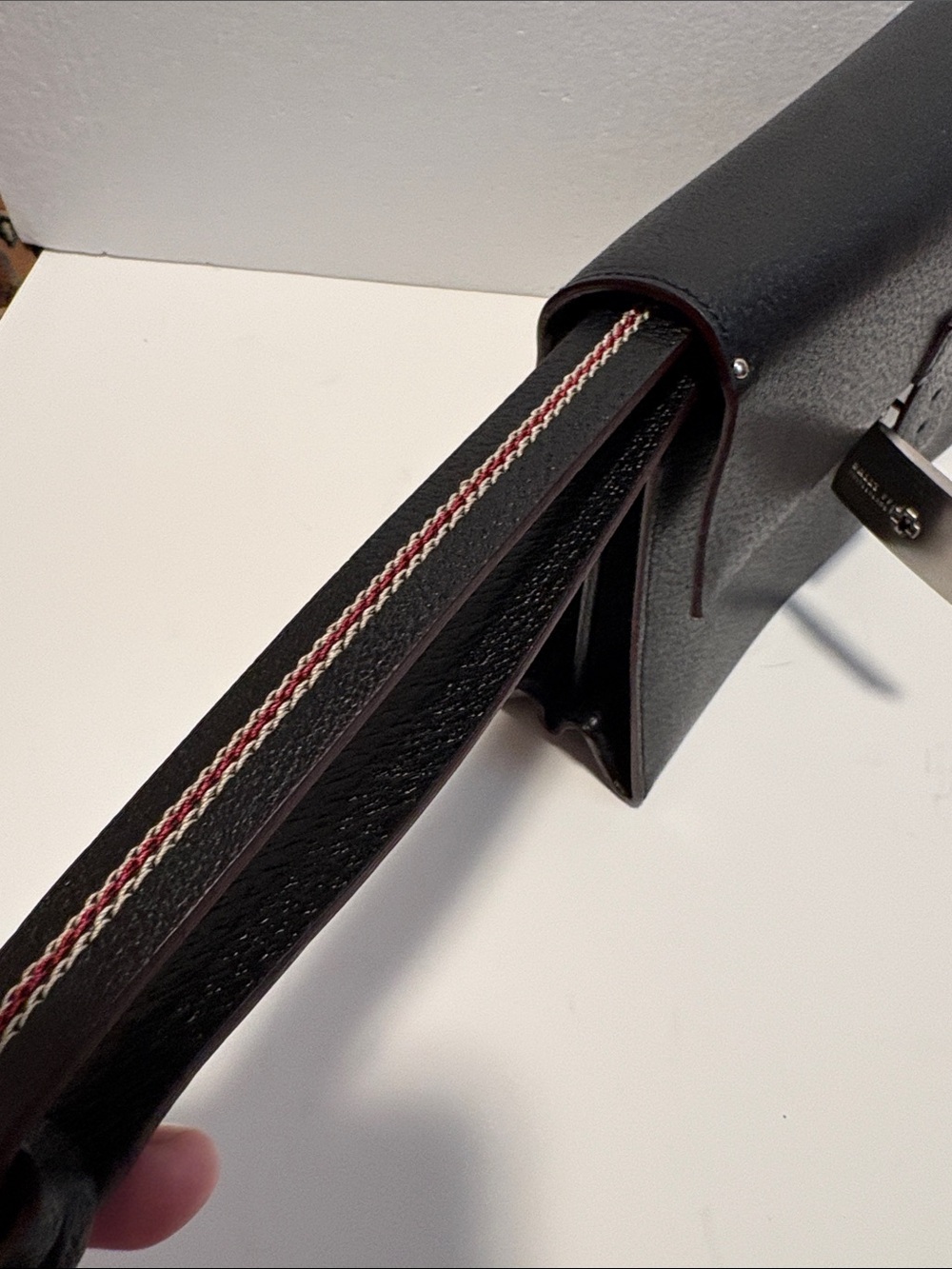 BALLY Vintage black leather clutch with dust cover - Picture 4 of 7